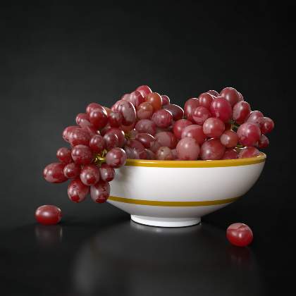 Realistic grapes.