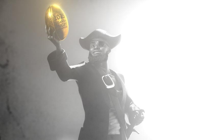Black Pirates Rugby character Fan art