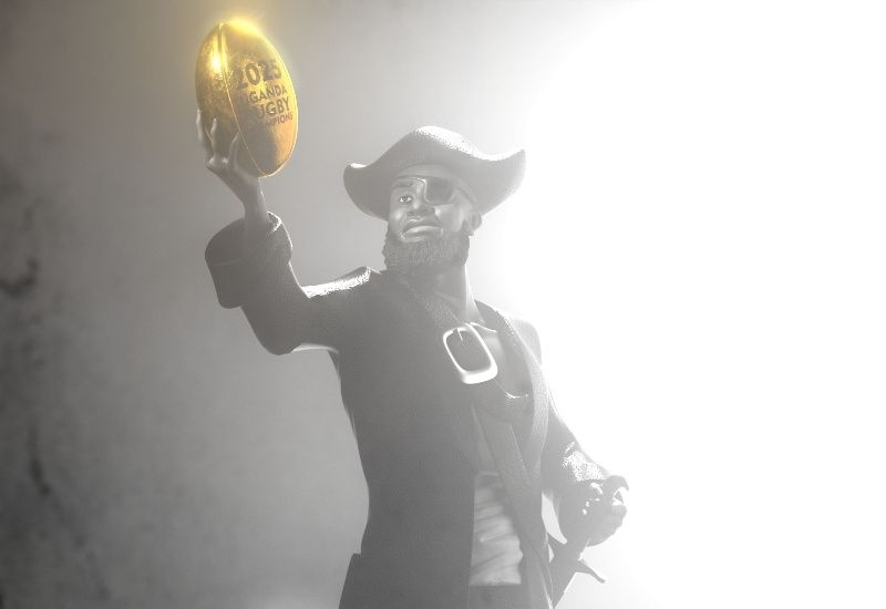 Black Pirates Rugby character Fan art